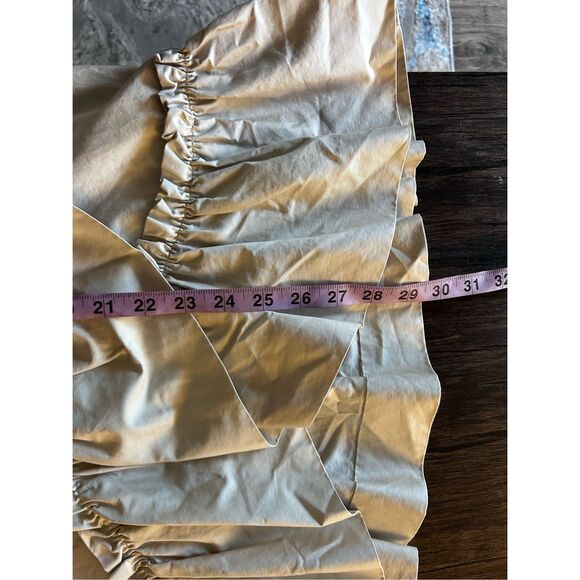 Cos Ruffle Asymmetrical Tunic Top Size 12 Victorian Neutral Elevated Basics - Picture 14 of 14